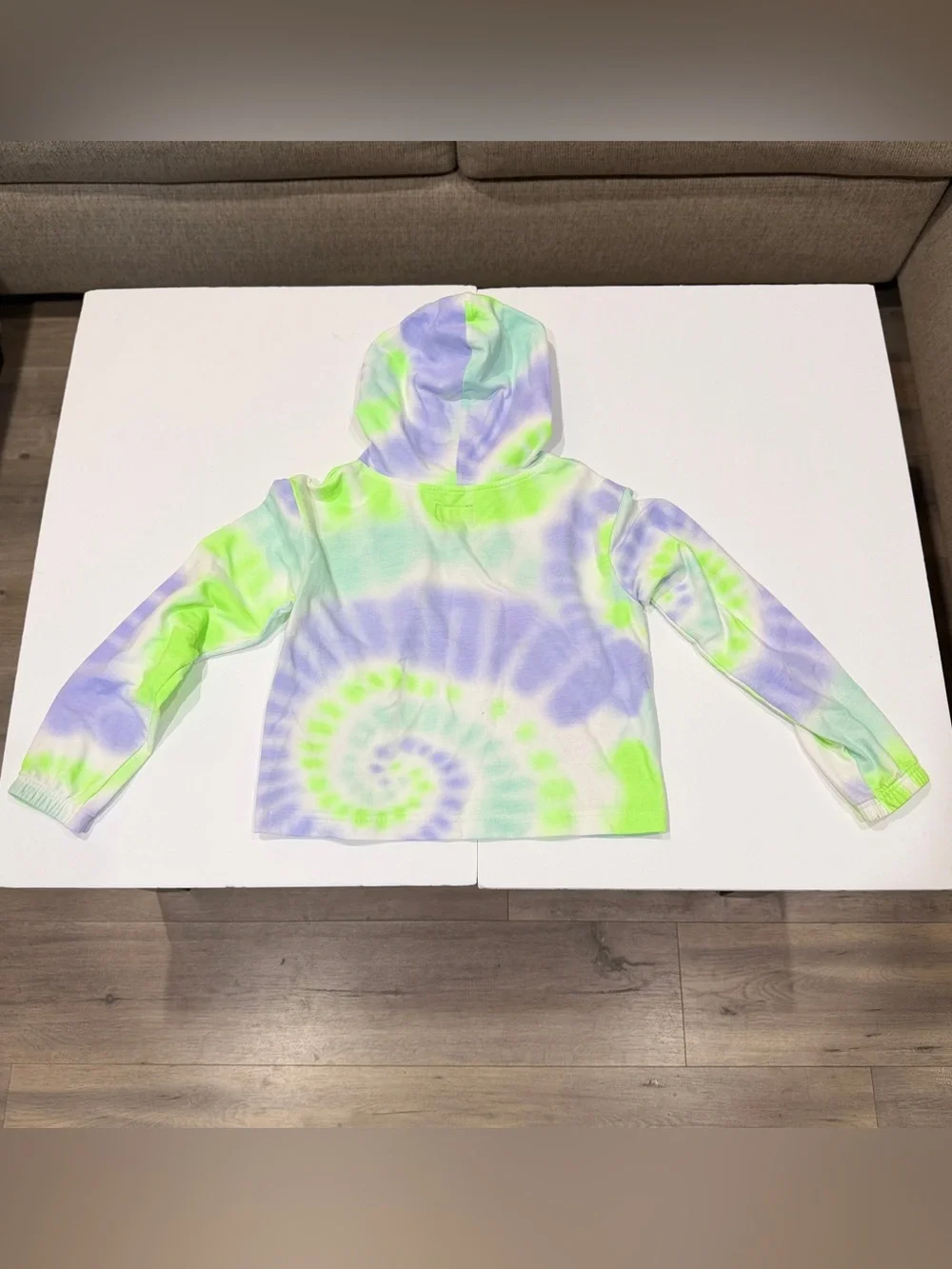 Converse Kids Tie-Dye Hoodie - Lime Green & Lavender